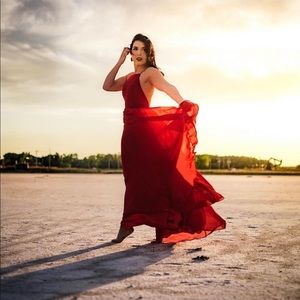 Beautiful maxi red dress!